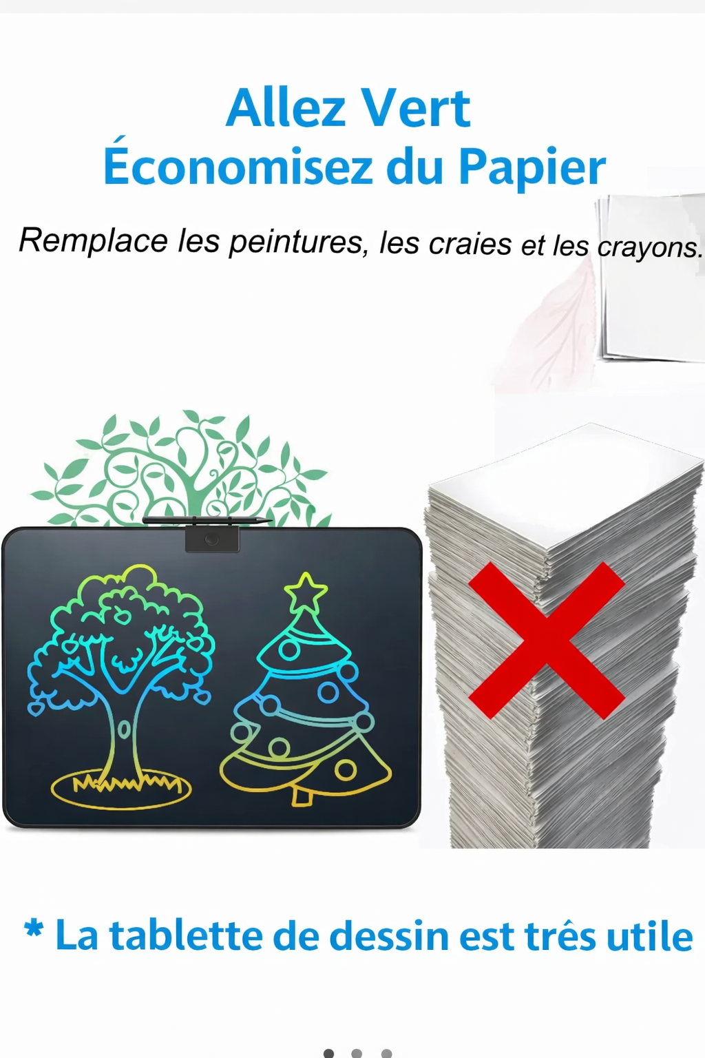 Grande Ardoise Magique XXL - 4 Couleurs de Dessin | Anti-Taches 20p